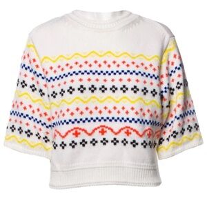 Molli Theodore top in Milk Confetti
100% pure extra fine wool size small